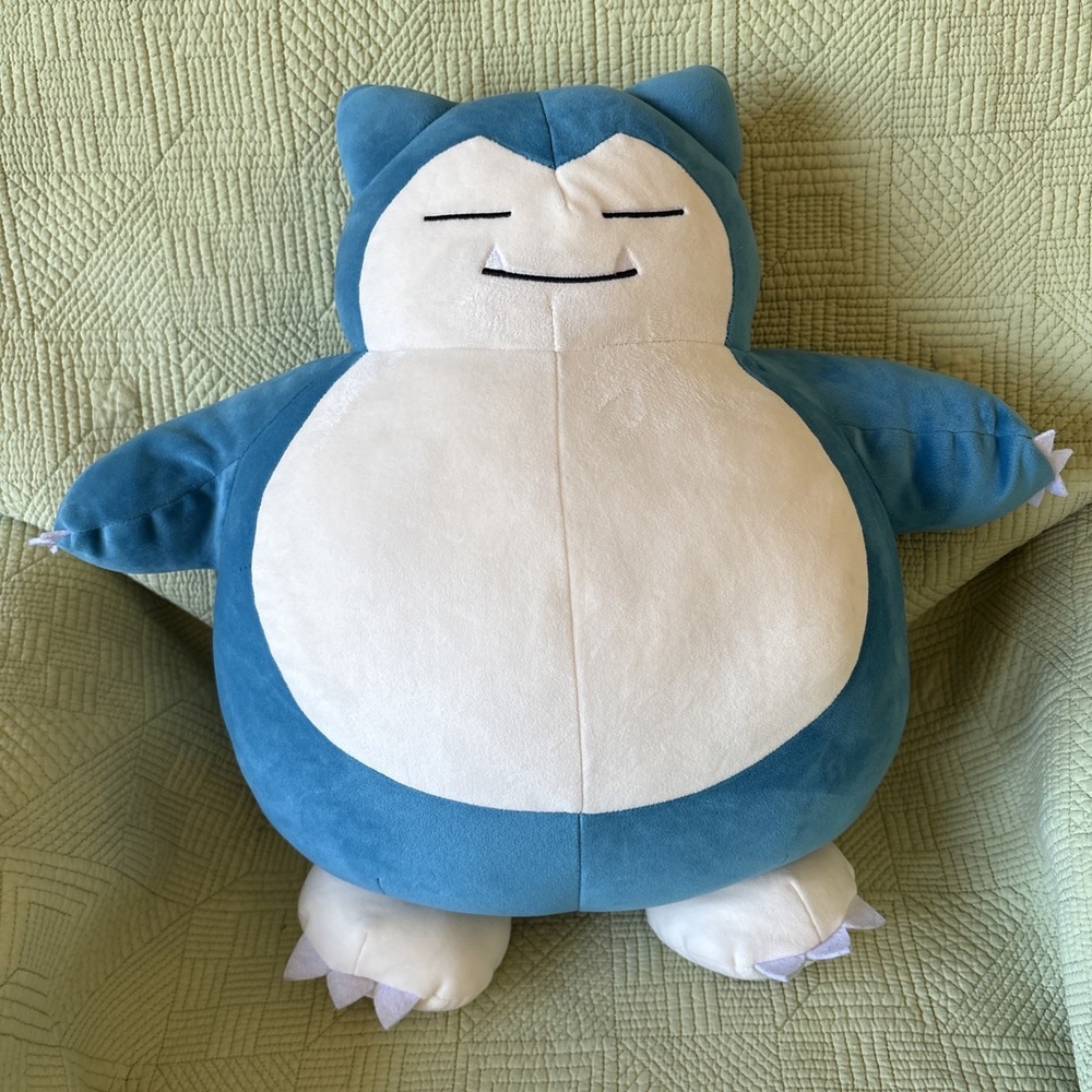 Pokémon 18" Sleeping Snorlax Soft Pillow Buddy Jazwares Plush StuffedAnimal Blue